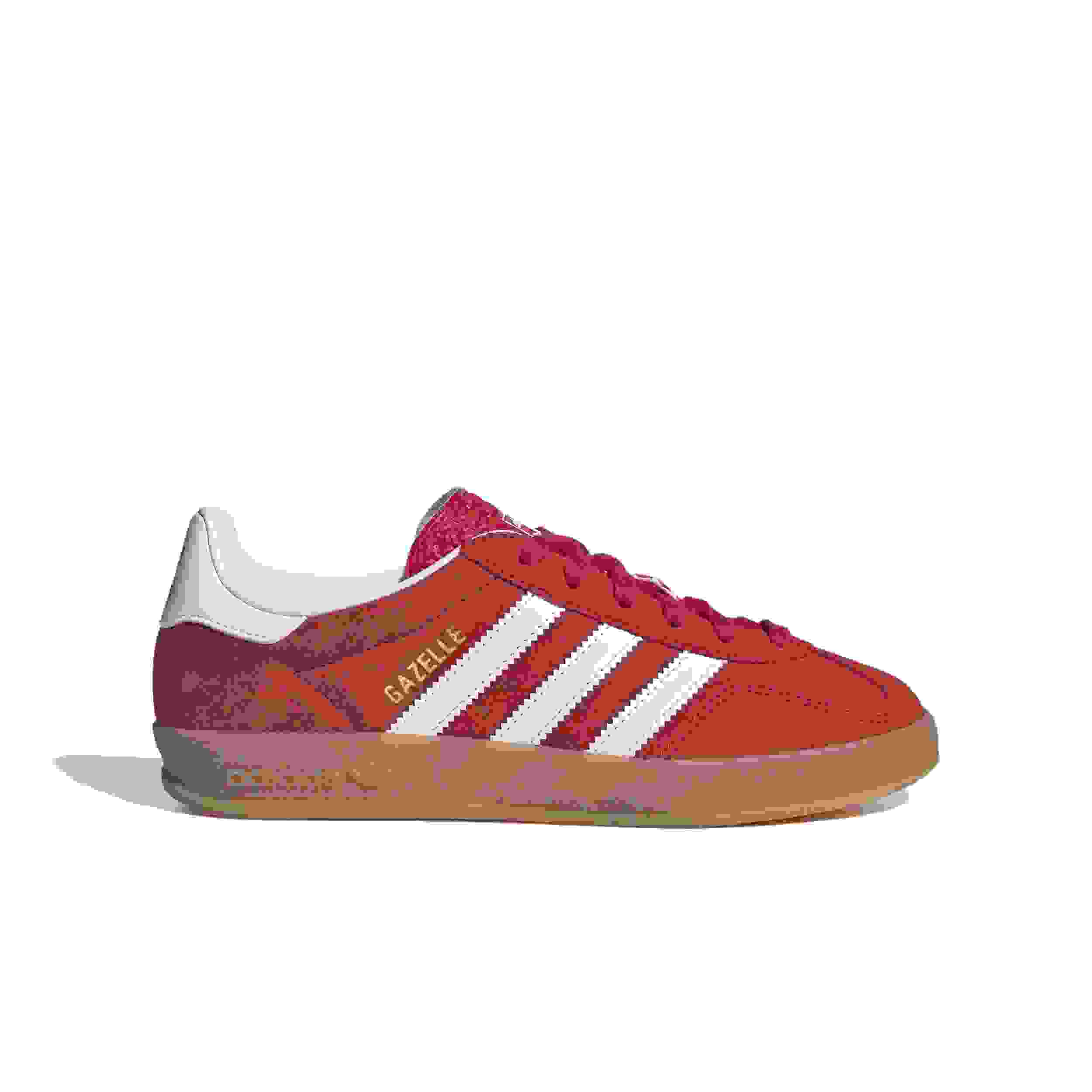 adidas Originals Gazelle Indoor Grade School Boys' "Better Scarlet/Ftwr White/Gum" Shoe